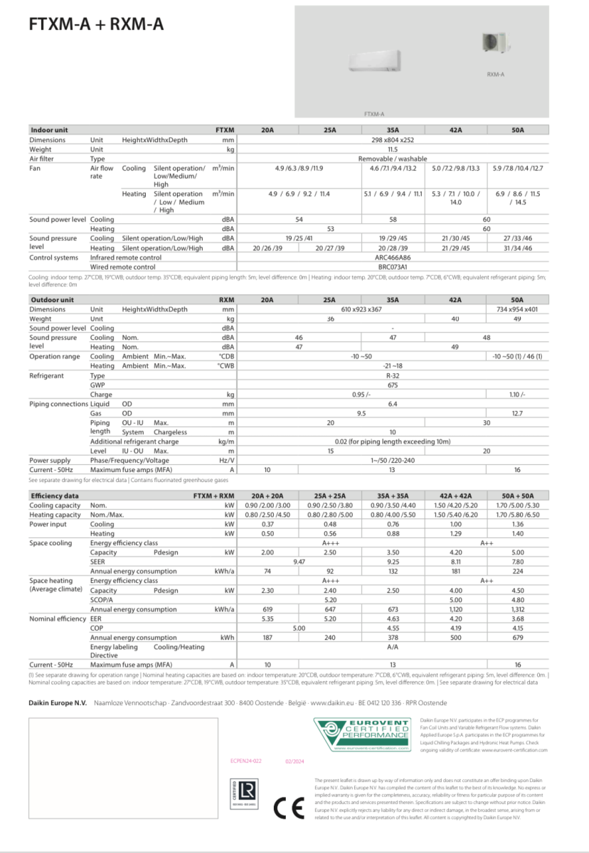 Daikin Perfera Split Airco - FTXM35A/RXM - Afbeelding 16